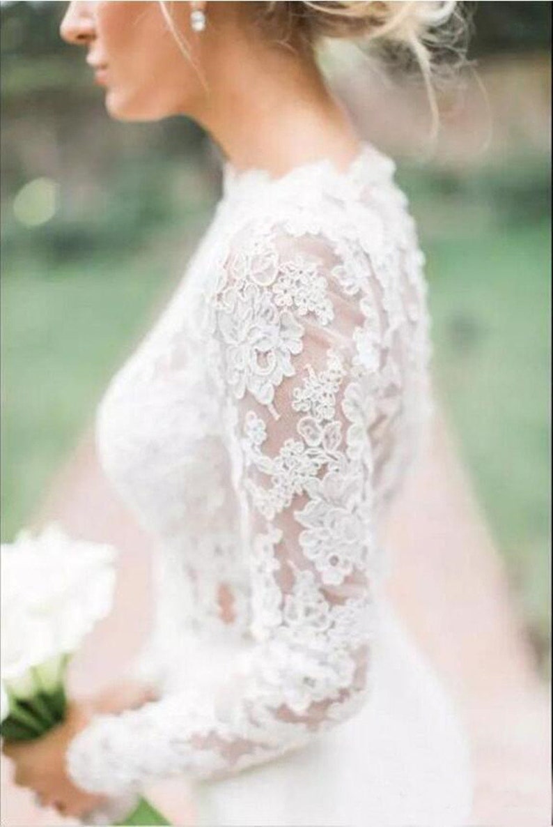 Wedding Dress Topper Modest Wedding Dress Forest Wedding Dress image 9