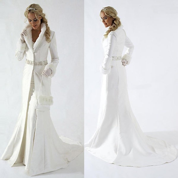 Coat | Bridal Coat | Winter Clothing | White Wedding Coat |