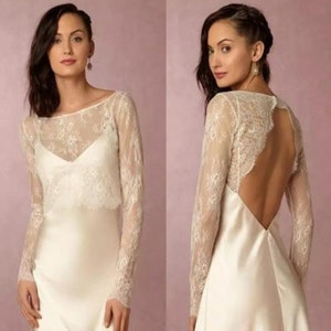 Mesh Top | Wedding Dress Topper | Lace Jacket | Bridal Capelet |