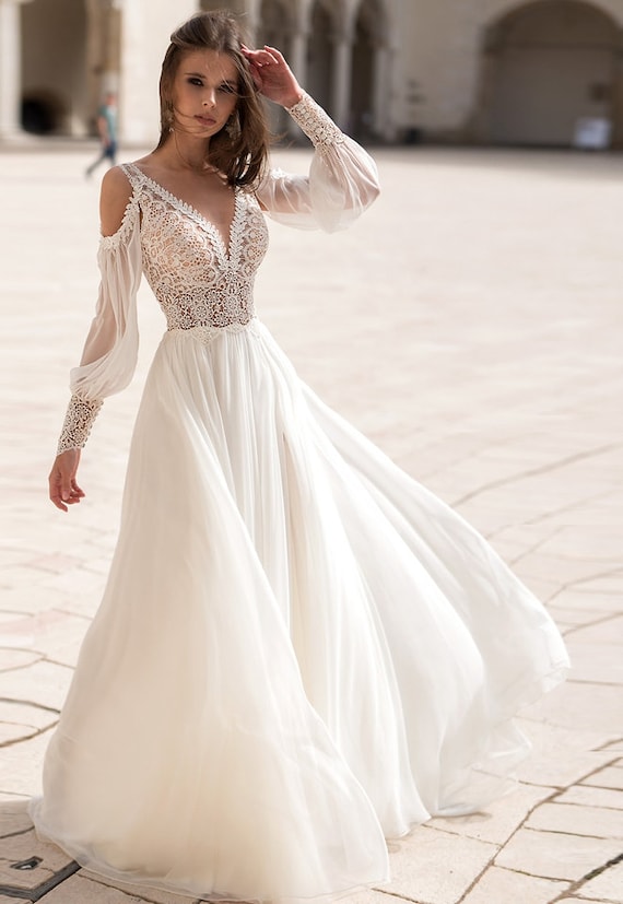 Etsy modest cheap wedding dress