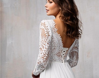 Fairy Tale Dress | Unique Wedding Dress | White Chiffon Dress