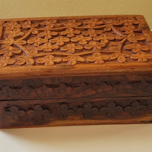 Wooden Indian Trinket Box