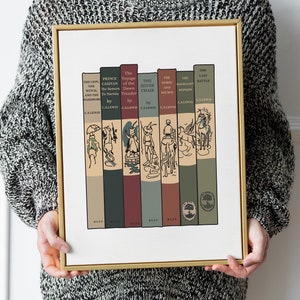Chronicles Of Narnia Illustration First edition , cs lewis wall art , cs lewis illustration , Literary Author , Book Lover Art