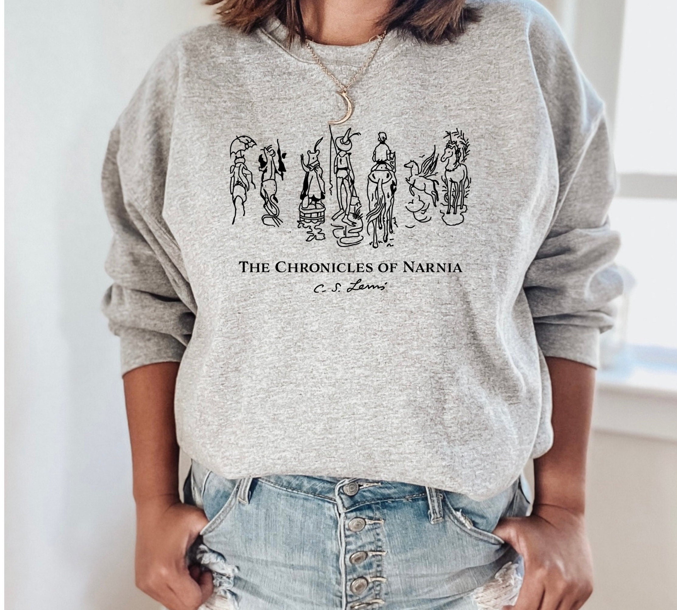 Narnia Characters Sweatshirt C S Lewis Sweater Narnia