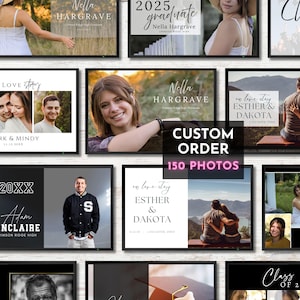 Custom Slideshow with Music for Memorial, Celebration of Life Funeral, Wedding Video, Animated Birthday Graduation Montage