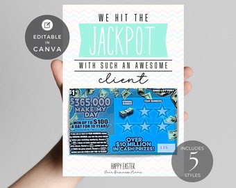 Paasklantenloterijbriefje makelaar: Canva-sjabloon