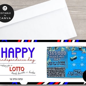 Lotto Realtor | 4 lipca Patriotyczny posiadacz loterii | Lotto Favor | Agent nieruchomości Klient Sąsiad | Lotto Pop By | | Szablon Canva
