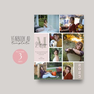 Senior Yearbook Ad Template Canva: High School Graduation Tribute (Digital Download)