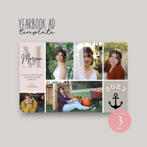 Yearbook Ad Half Page Canva, Senior Ad Yearbook, High School Graduation Tribute, Grad Announcement, School Yearbook Half Page