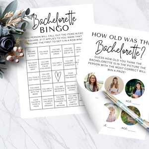Clean Bachelorette Games Bundle, Bachelorette Party Game, Instant Download, Printable Modern Hen & Bridal Shower Games, US Letter, A4 -MW01