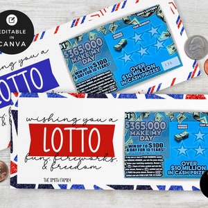 Lotto Realtor | 4 lipca Patriotyczny posiadacz loterii | Lotto Favor | Agent nieruchomości Klient Sąsiad | Lotto Pop By | | Szablon Canva