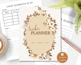 Homeschool Planner: Editable Canva Template for Multiple Children (Digital Download)