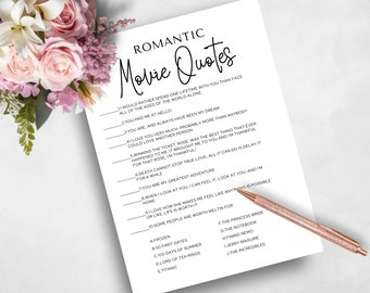 Movie Quotes Bachelorette Game: Modern Hen Party (Digital Download)