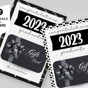de Modèle de porte-cartes cadeau pour diplômé | Téléchargement instantané | Diplôme universitaire | cadeau pour lui | Félicitations personnalisées imprimables | Carte DIY Diplômé