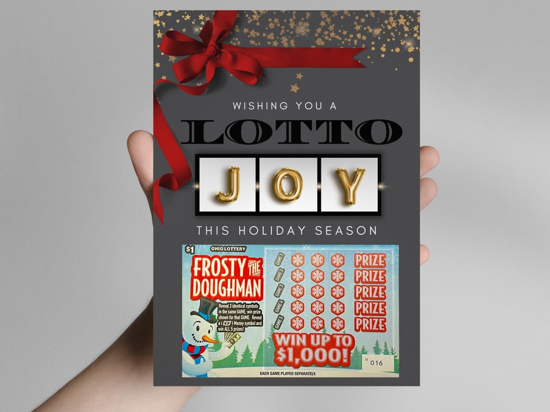 Printable Christmas Lottery Card Holder Canva Template, Editable