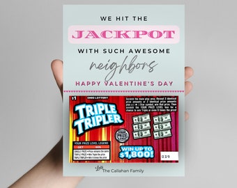 Porta biglietti della lotteria di San Valentino: modello Canva stampabile (download digitale)