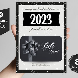 de Modèle de porte-cartes cadeau pour diplômé | Téléchargement instantané | Diplôme universitaire | Cadeau pour lui ou elle | Cadeau personnalisé imprimable | Carte DIY Diplômé