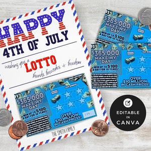 Lotto Makler | 4. Juli Vaterländischen Lotterie Halter | Lotto Favor | Makler Klient Nachbar | Lotto Pop Von | | Canva Vorlage