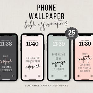 Christelijke iPhone-achtergrond: bijbeltekstaffirmaties (canvasjabloon)