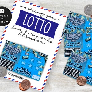 Lotto Makler | 4. Juli Vaterländische Lotterie Favor | Danke A Lotto Makler Kunde Nachbar | Lotto Pop Von | | Canva Vorlage
