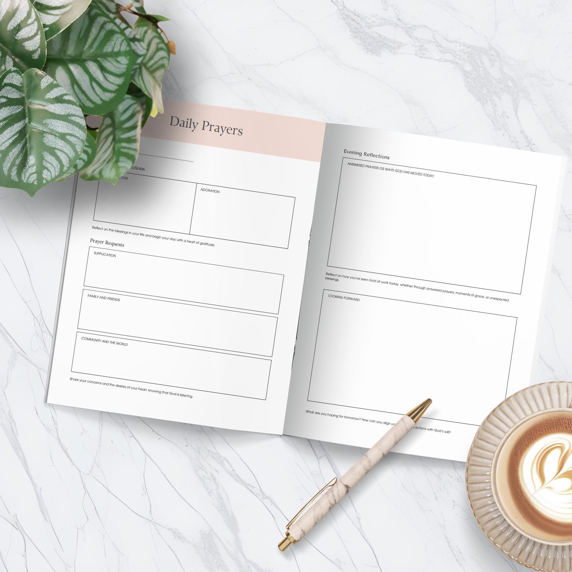 Prayer Journal Canva Template: Digital Bible Study, Daily Devotional ...