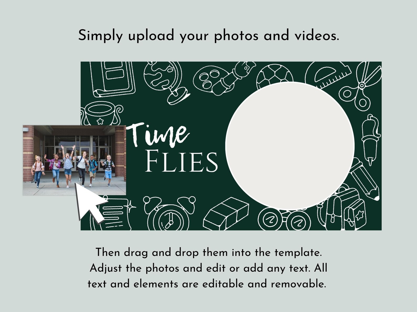 Canva Slideshow Template for Graduation, Elementary School End of Year ...