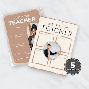 Bewerkbaar Meet the Teacher-sjabloon: Boho Classroom Letter (digitale download)