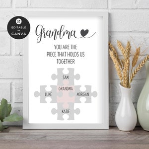 Mother&#39;s Day Gift | Mom Puzzle Pieces | Puzzle Sign | Mother’s Day | Mom Custom Sign | Gift For Her | Mom Gift | Gifts From Kids