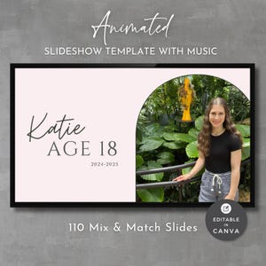 Birthday Slideshow Template, Editable Canva Video, Customizable Music Slideshow for Special Moments, DIY Instant Download