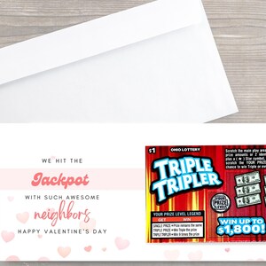 Gratta e vinci titolare della carta della lotteria di San Valentino, carta regalo Lotto modello retrò in tela, regalo stampabile e modificabile per l'insegnante del vicino