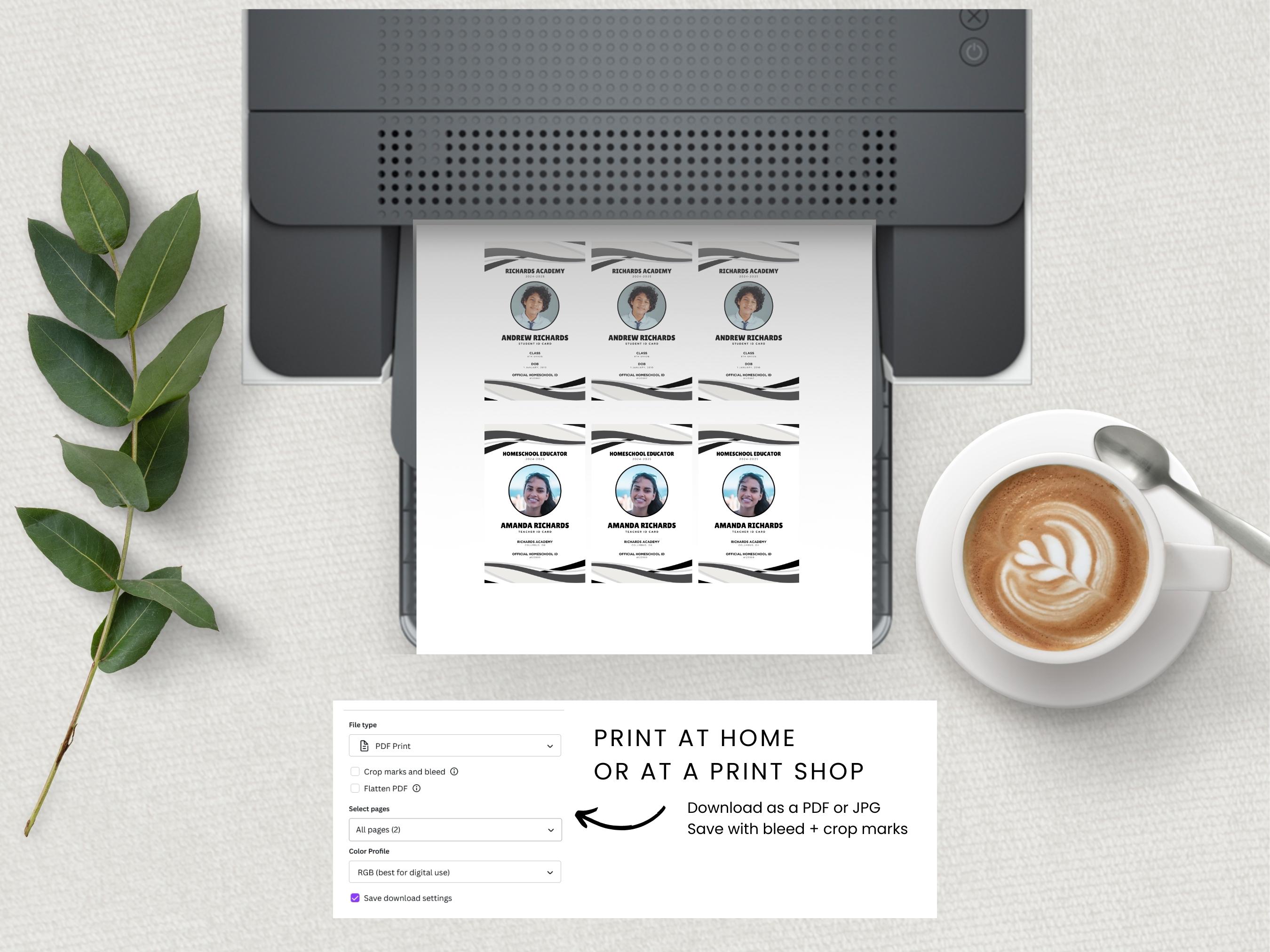 Editable Homeschool ID Card, Printable Teacher ID Card, Customizable Template, Canva Name Badge ...