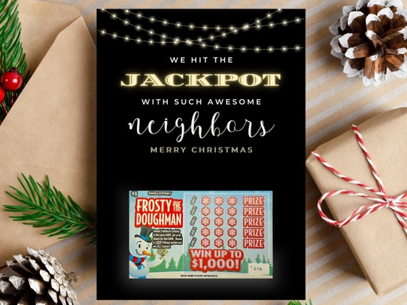 Editable Christmas Lottery Gift Card Holder, Thanks a Lotto for All