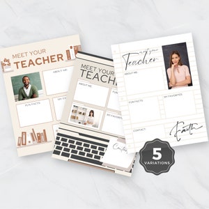 Meet the Teacher Classroom Template Canva, Editable Letter PDFs, First Day of School Note, Boho Back to School, Digital Download, Open House