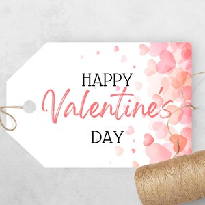 Valentines Day Gift Tags for Coworkers Template, Editable How Sweet it is to Work with You Tag, Printable Clean Hearts Bundle