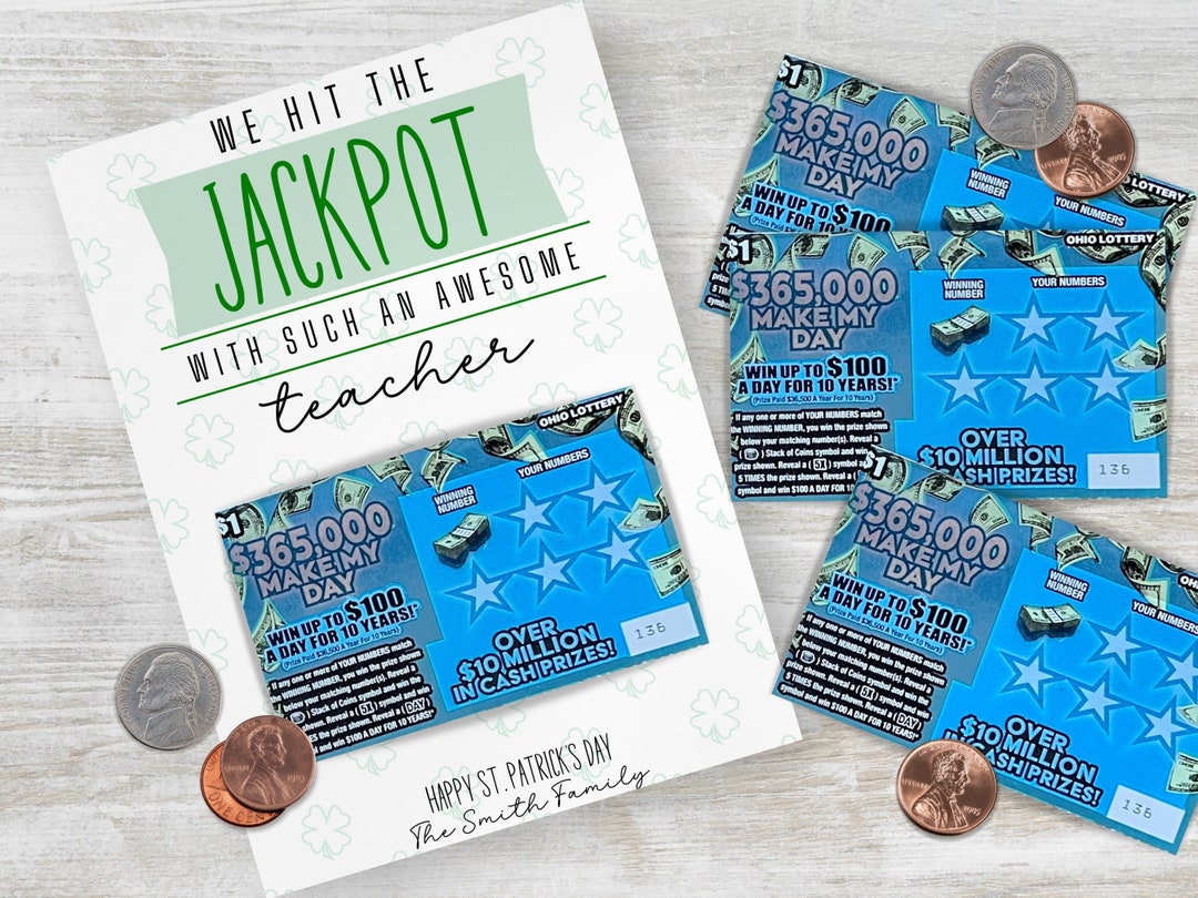 Lotto Teacher Appreciation Printable DIY Editable Template Etsy