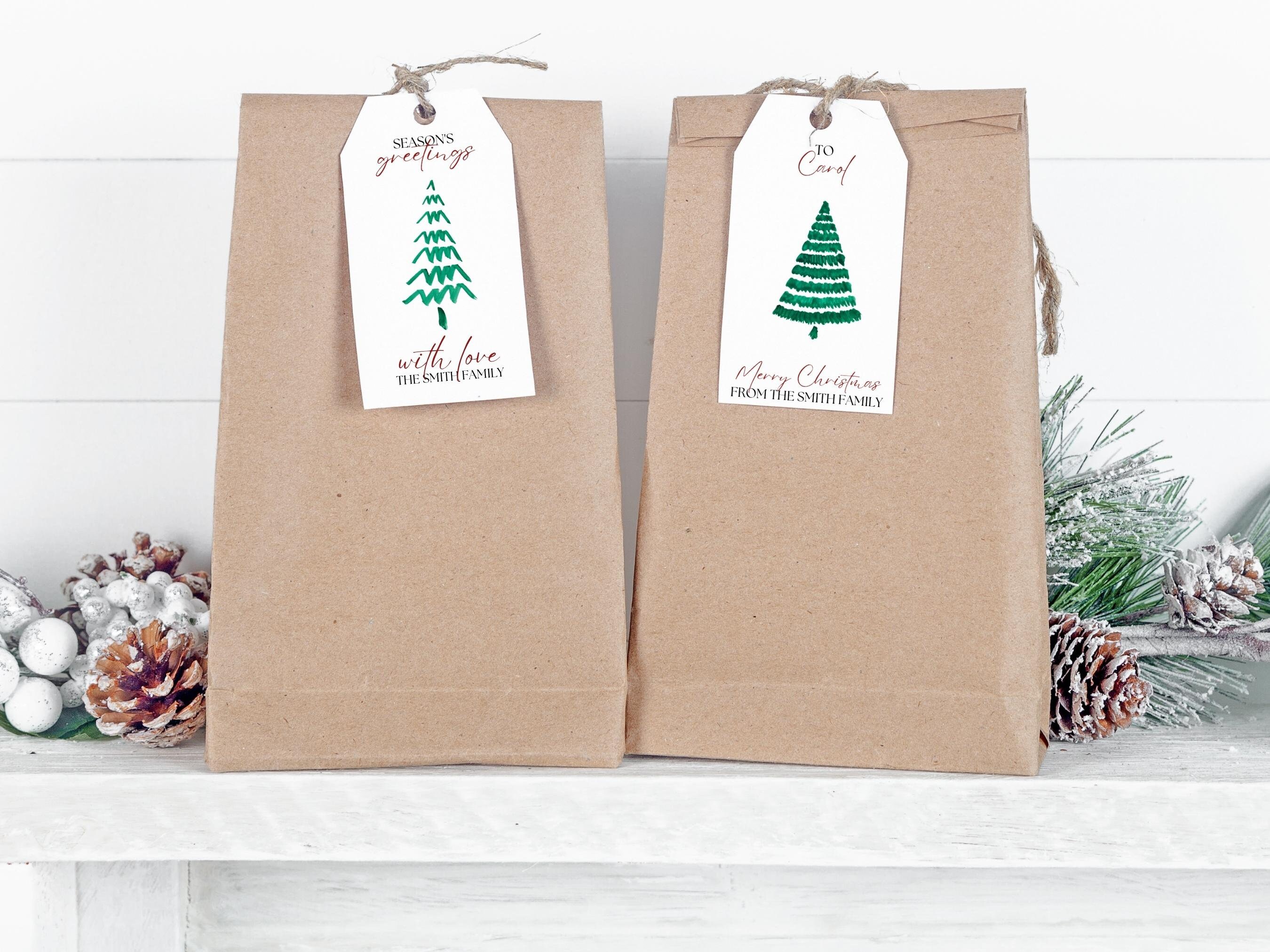 Canva Template Christmas Gift Tag, Simple Printable & Editable Clean ...