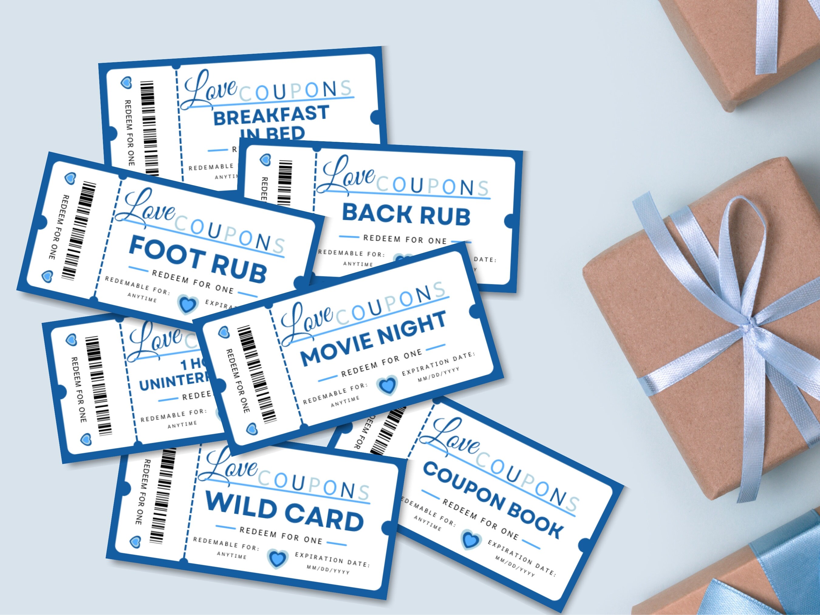 Printable Love Coupon Book Canva Template, Editable Coupons ...