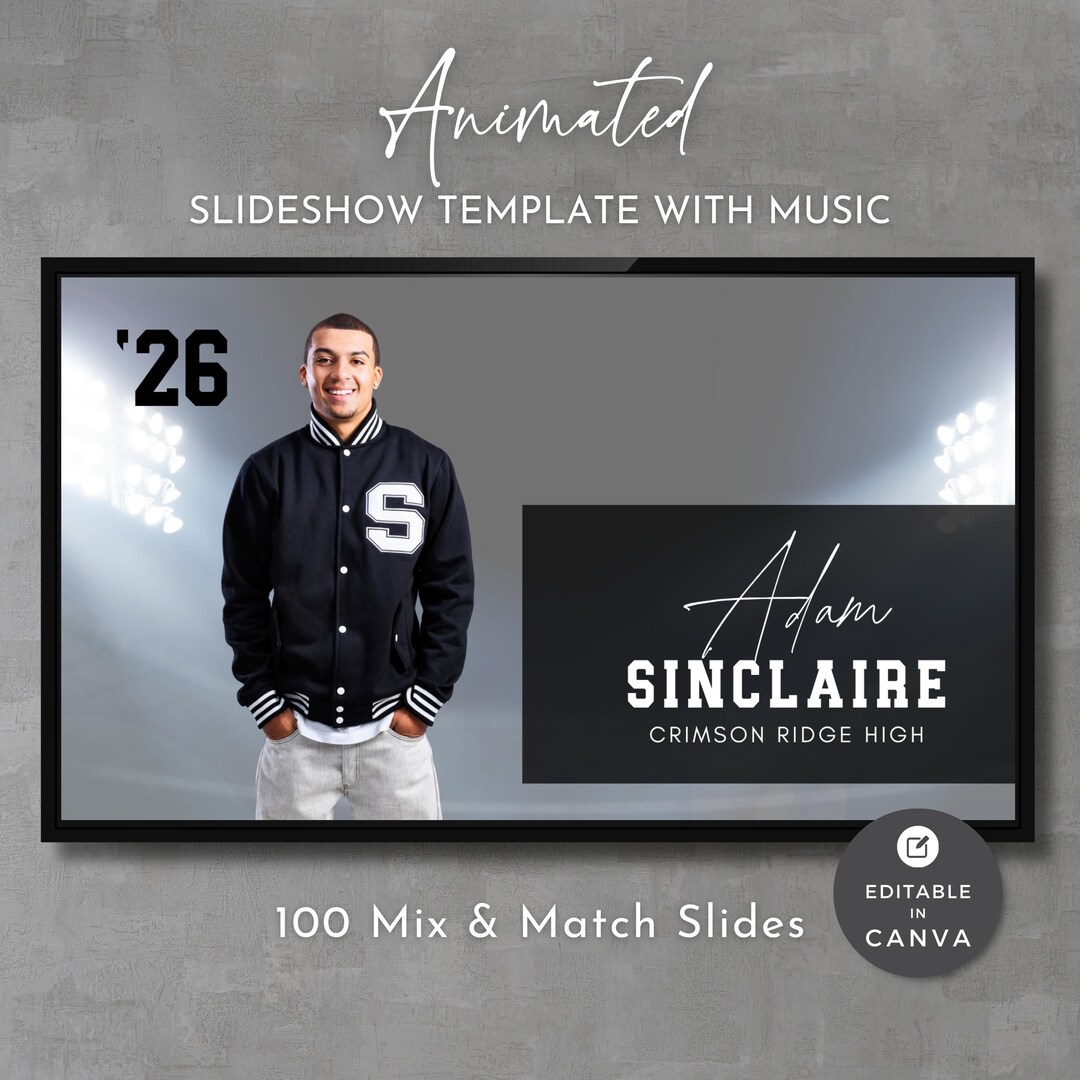 Graduation Slideshow Canva Template: Editable Video Presentation ...
