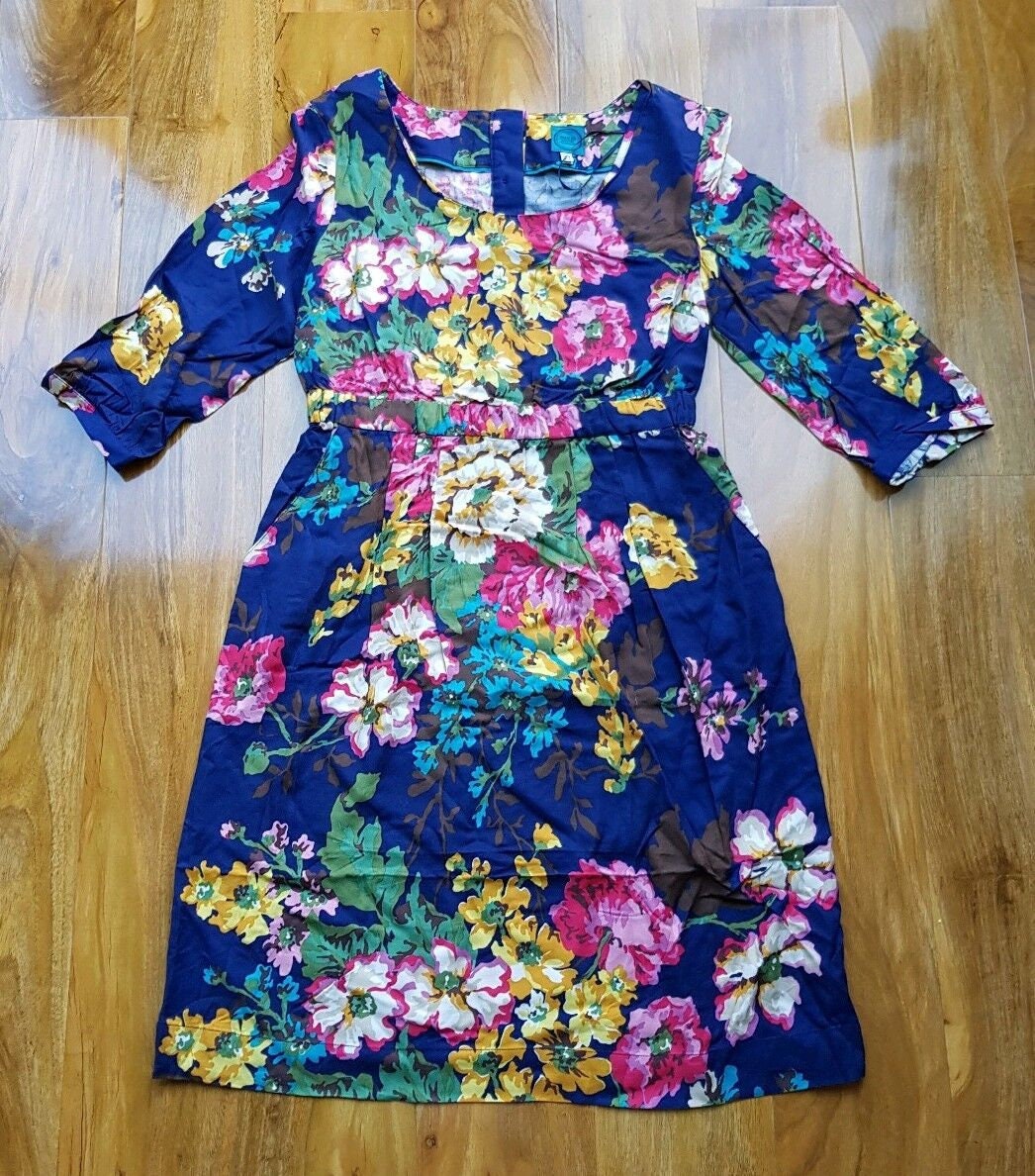 Joules navy floral dress top