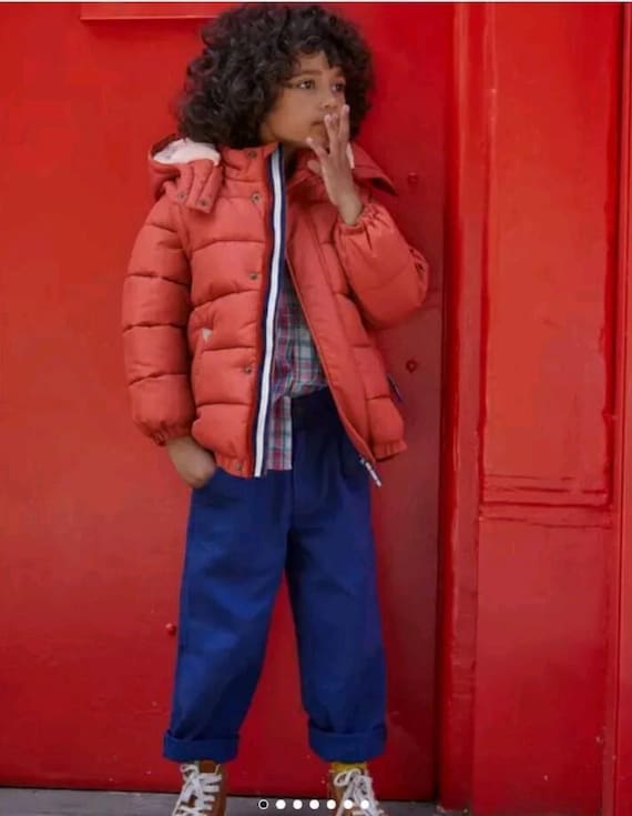 Mini Boden Boys 2-in-1 Padded Coat Roasted Chestnut Brown 2-3