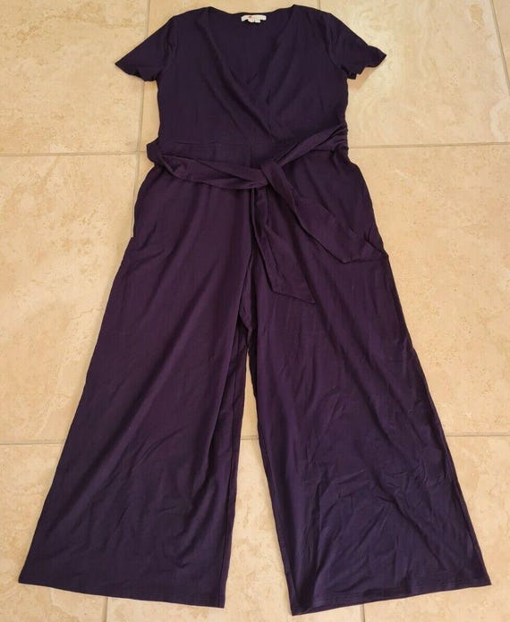 Boden Ladies Ellen Jersey Wrap Jumpsuit Black J0209 Size Uk 10R