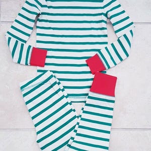 Mini Boden Boys Long Pyjamas Set Stripe Print Soft Cotton B0644 Brand New