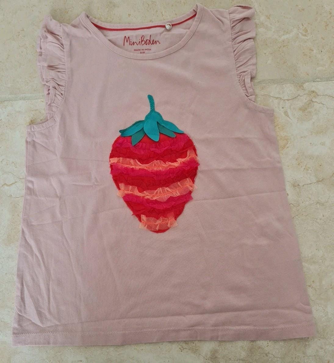 Mini Boden Girls Appliqué Short Sleeve Cotton Top Age 5-6 Years - Foto 11