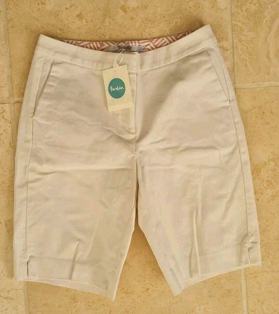 Boden Gorgeous Richmond Ivory Shorts Size Uk 9