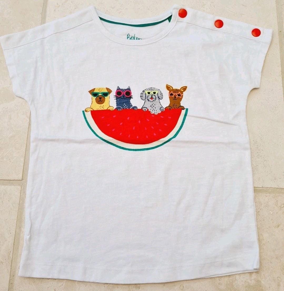 Mini Boden Girls Appliqué Short Sleeve Cotton Top Age 5-6 Years - Foto 9