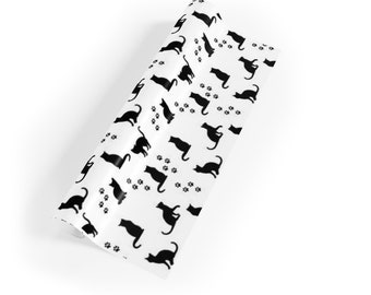 Schwarze Katze Geschenkpapierrollen, 1Stk