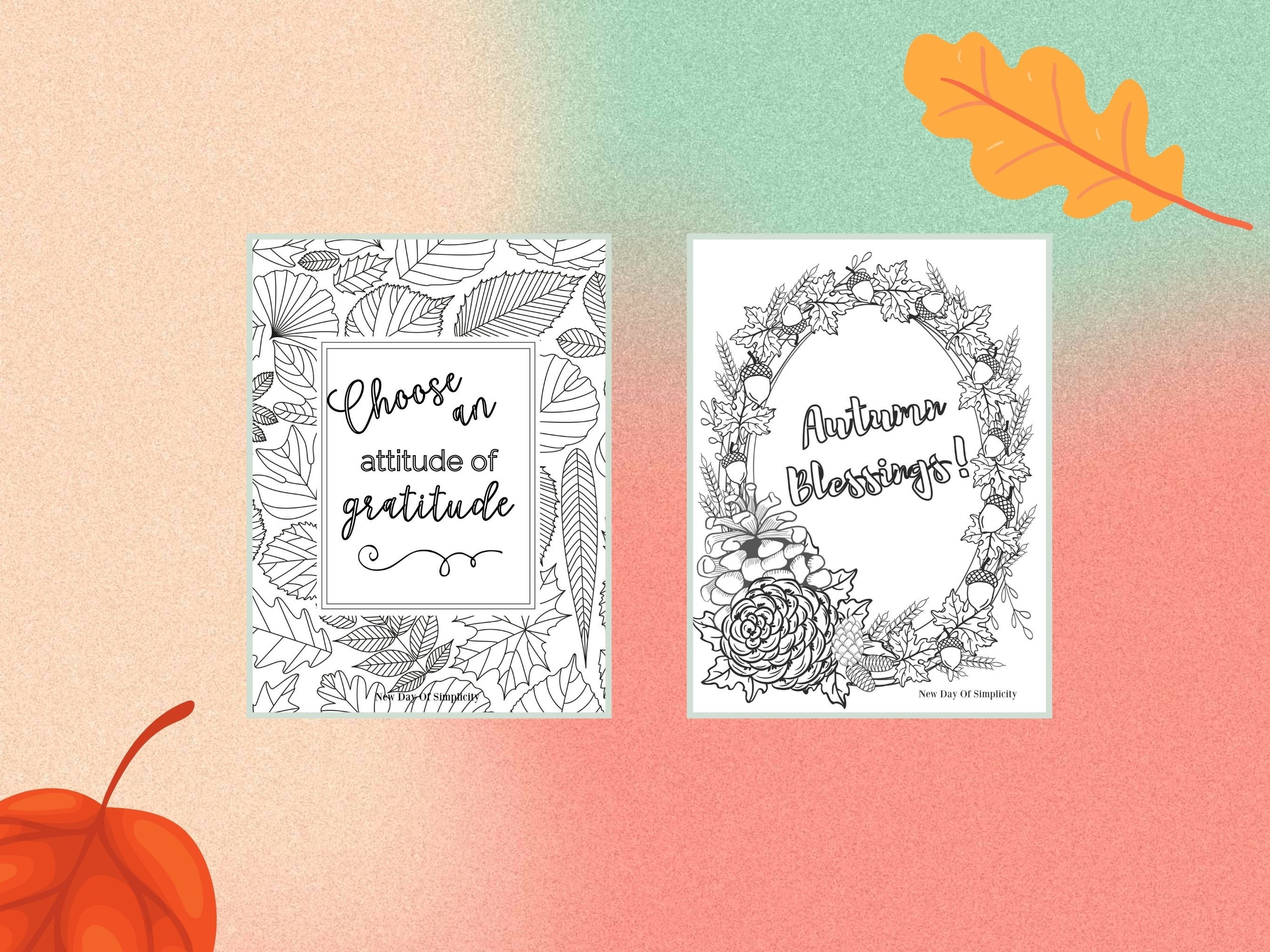 Gratitude Coloring Pages | Printable Coloring Pages | Instant Download ...