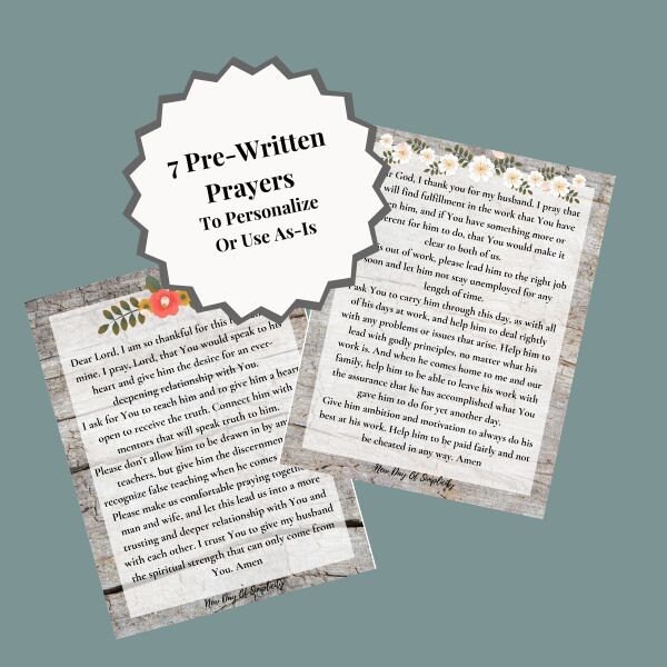 Daily prayers for my husband printable prayer cards praying for