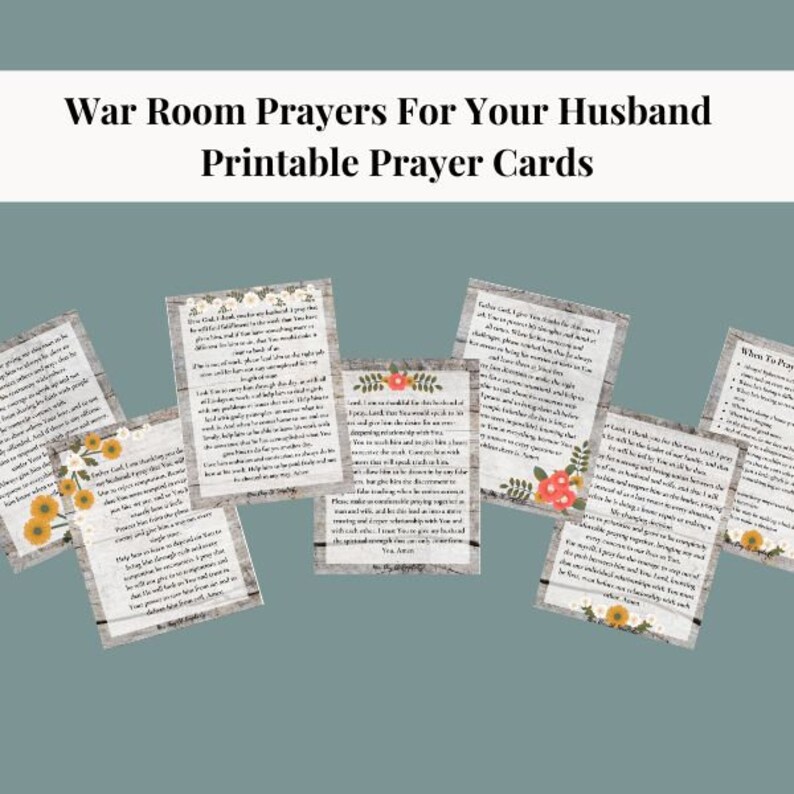 Daily prayers for my husband printable prayer cards praying for