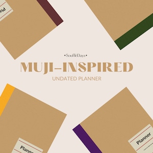 Undated Muji-inspired Digital Planner for GoodNotes, Notability, and Other Note-taking Applications || Digital Journaling PDF File